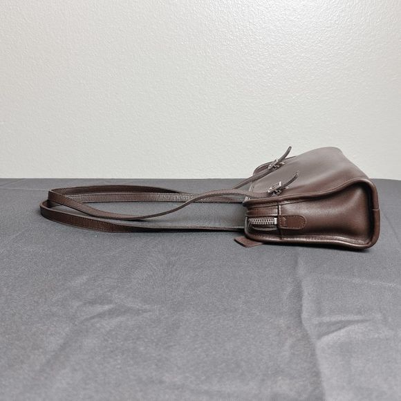 Coach Vintage Brown Swing Zip Shoulder bag Retro purse 9051 - Picture 9 of 9